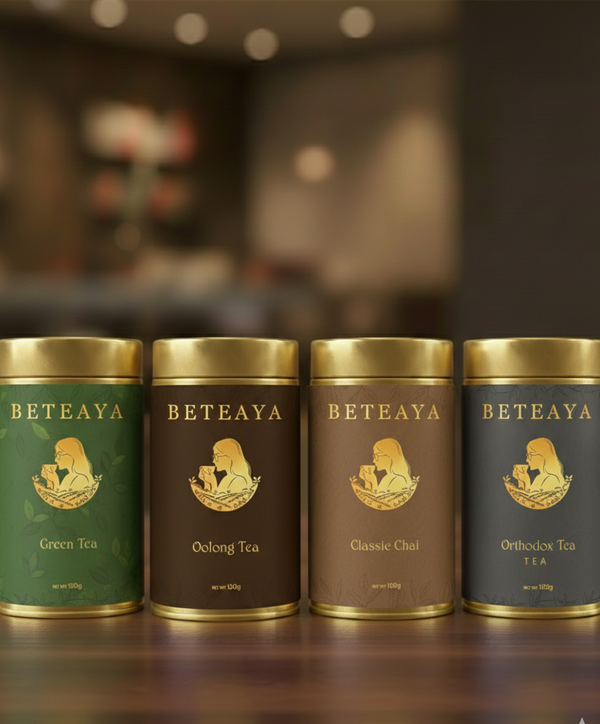 Assam tea tasting box with 4 premium blends