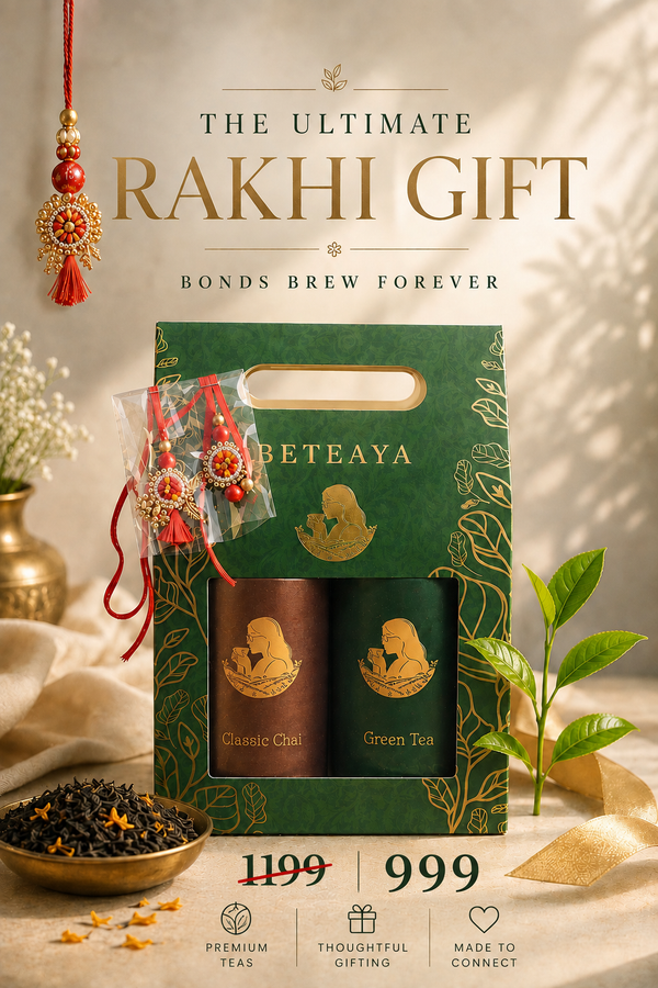 Rakhi Gift Set | Green and Classic Chai | BETEAYA