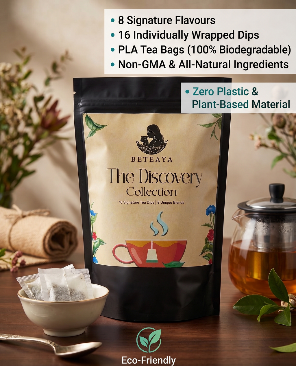 The Discovery Collection – 16 Signature Tea Dips | 8 Unique Blends | BETEAYA
