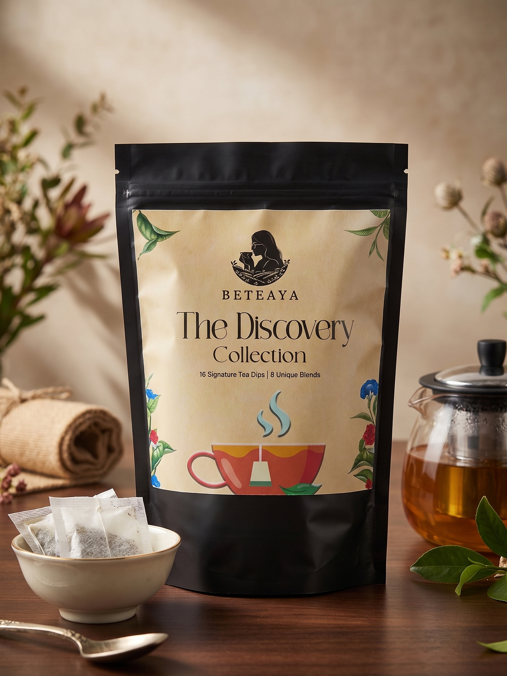 The Discovery Collection – 16 Signature Tea Dips | 8 Unique Blends | BETEAYA