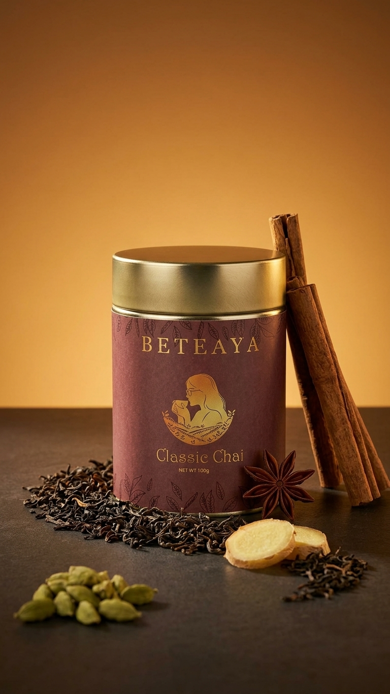 Beteaya Assam Tea Mini Tasting Box – 4 Premium Blends (200g)