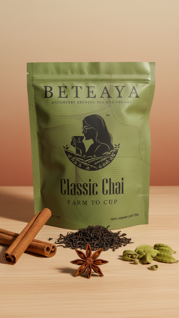 Beteaya Classic Chai 1kg pack – premium Assam tea for everyday chai