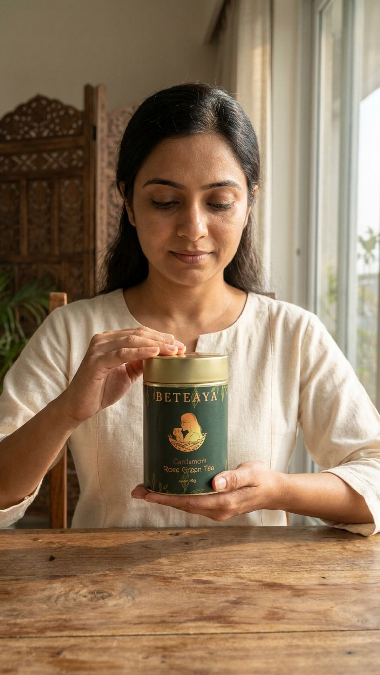 Cardamom Rose Green Tea | Premium Loose Leaf | BETEAYA