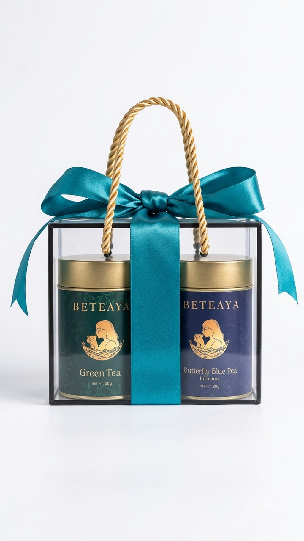 BETEAYA Luxury Tea Gift Set - Green Tea & Butterfly Blue Pea Infusion (50g + 20g)