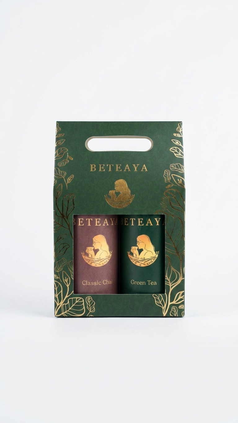 The Classic Duo – Kadak Chai + Green Tea- Gift Set | BETEAYA